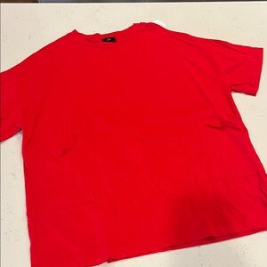 Vibrant Red Women's Short Sleeve cotton  Tee